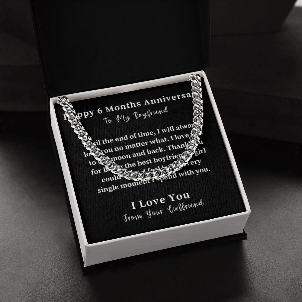 Cuban Link Chain Necklace Gift For Him, Birthday Gift For Him, Christmas Gift Jewelry For Him