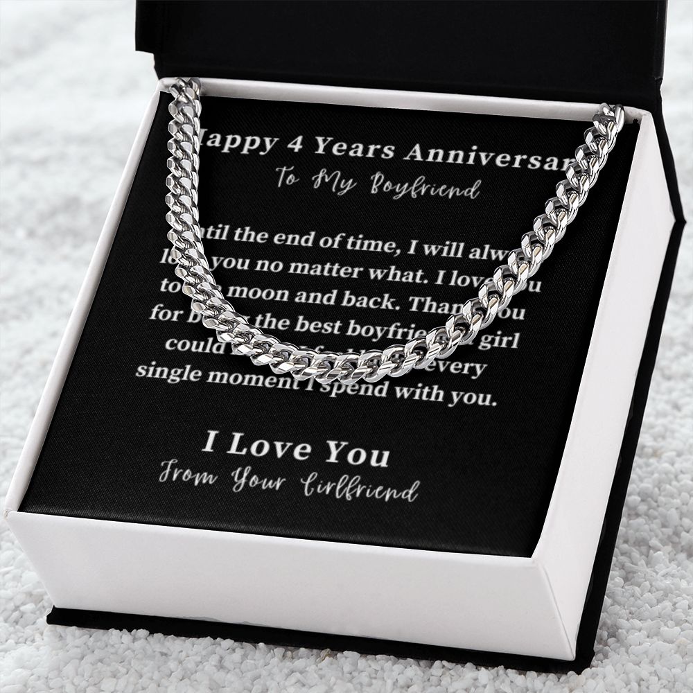 Cuban Link Chain Necklace Gift For Him, Birthday Gift For Him, Christmas Gift Jewelry For Him