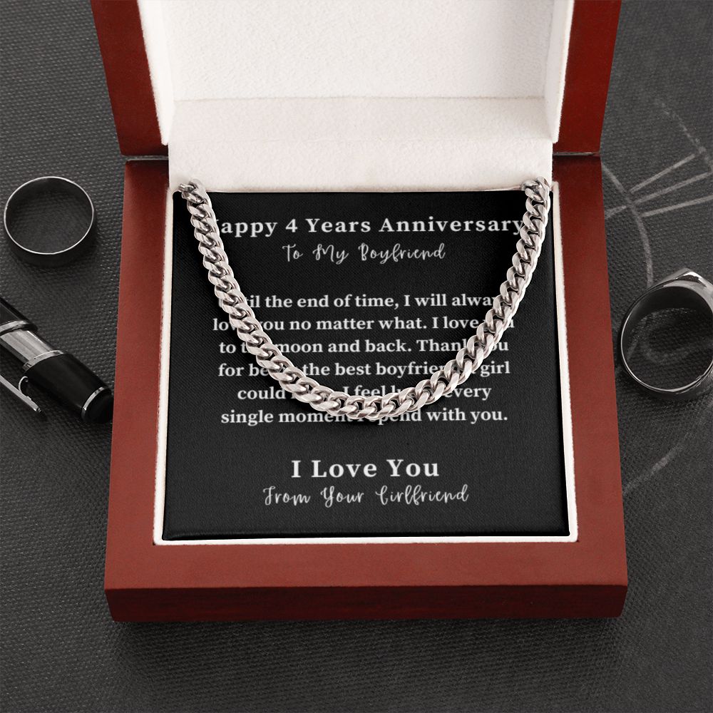 Cuban Link Chain Necklace Gift For Him, Birthday Gift For Him, Christmas Gift Jewelry For Him