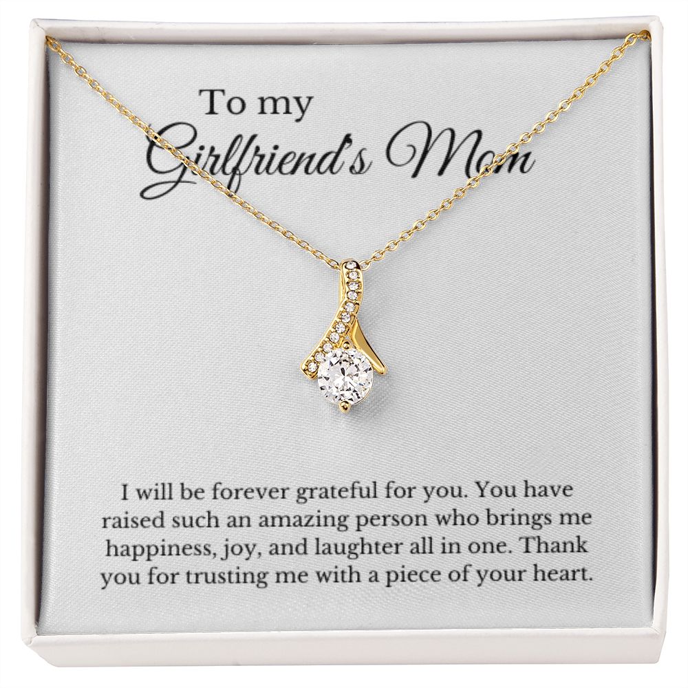 Necklace to my Girlfriend's Mom, Gift for Future Mother in Law to Be | Message Card Jewelry for Christmas Birthday Mother's Day
