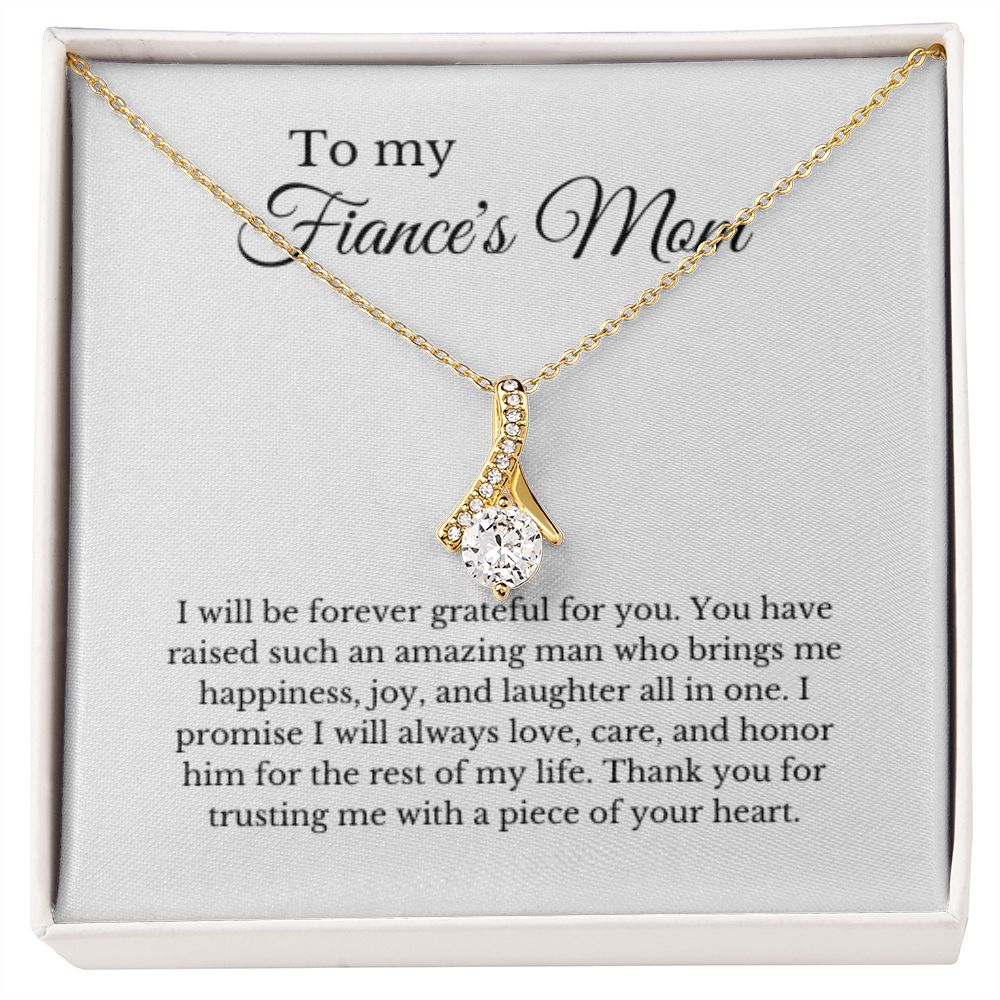 Necklace to my Fiance's Mom from Her Gift for Future Mother in Law to Be | Message Card Jewelry for Christmas Birthday Mother's Day
