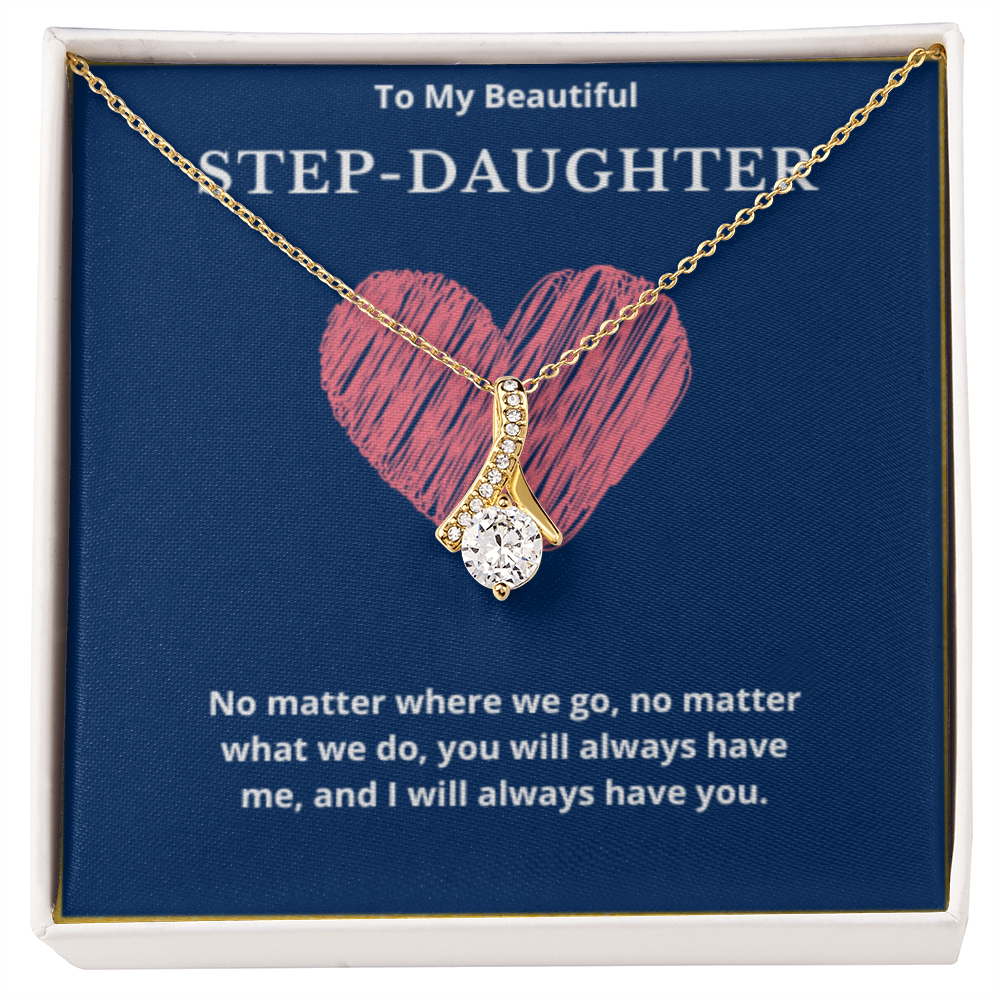 Step Daughter Gift for Step Daughter Bonus Daughter Gift Necklace Blended Family Stepdaughter Gift daughter of Bride Groom wedding gift