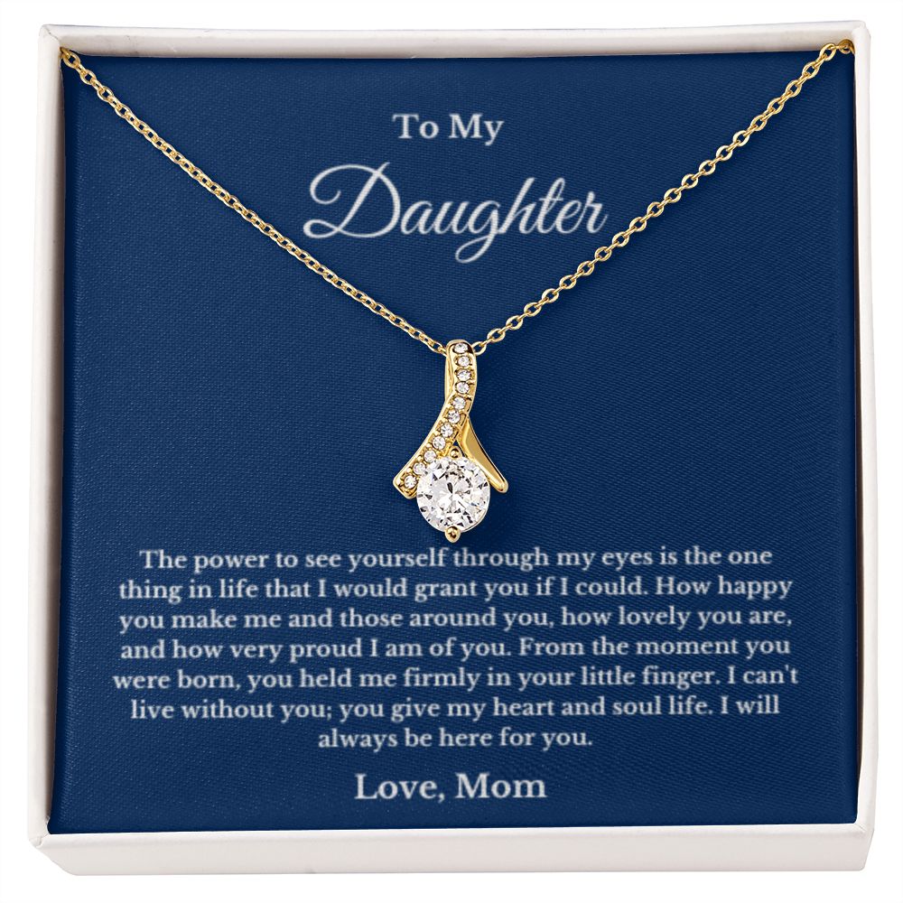 To My Daughter Necklace, Mom Daughter Necklace, Mother to Daughter Birthday Gift, Gifts to Daughter from Mom, Message Card Necklace, Minimalist Jewelry