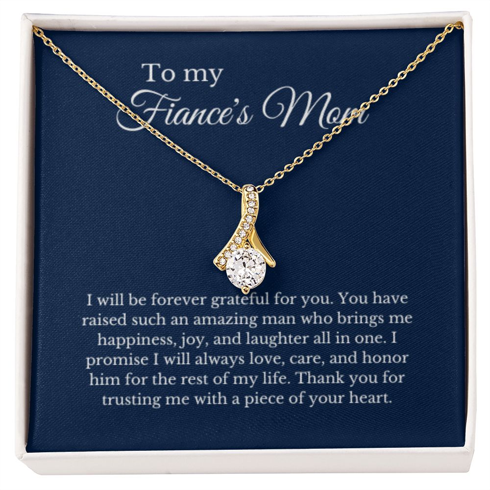 Necklace to my Fiance's Mom from Her Gift for Future Mother in Law to Be | Message Card Jewelry for Christmas Birthday Mother's Day