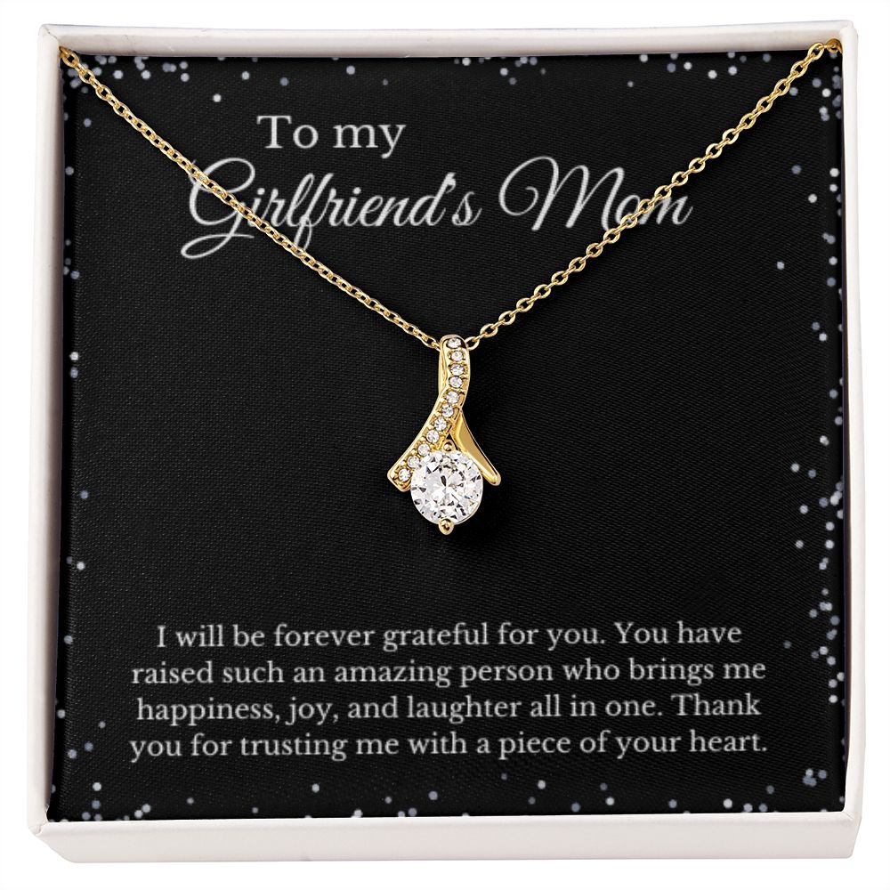 Necklace to my Girlfriend's Mom, Gift for Future Mother in Law to Be | Message Card Jewelry for Christmas Birthday Mother's Day