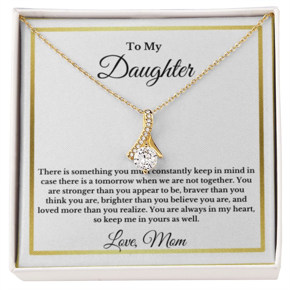 To My Daughter Necklace, Mom Daughter Necklace, Mother to Daughter Birthday Gift, Gifts to Daughter from Mom, Message Card Necklace, Minimalist Jewelry
