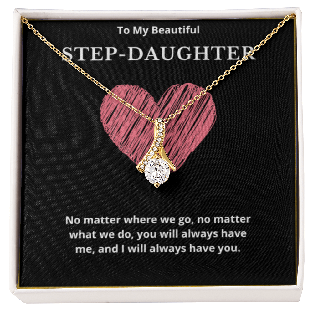 Step Daughter Gift for Step Daughter Bonus Daughter Gift Necklace Blended Family Stepdaughter Gift daughter of Bride Groom wedding gift
