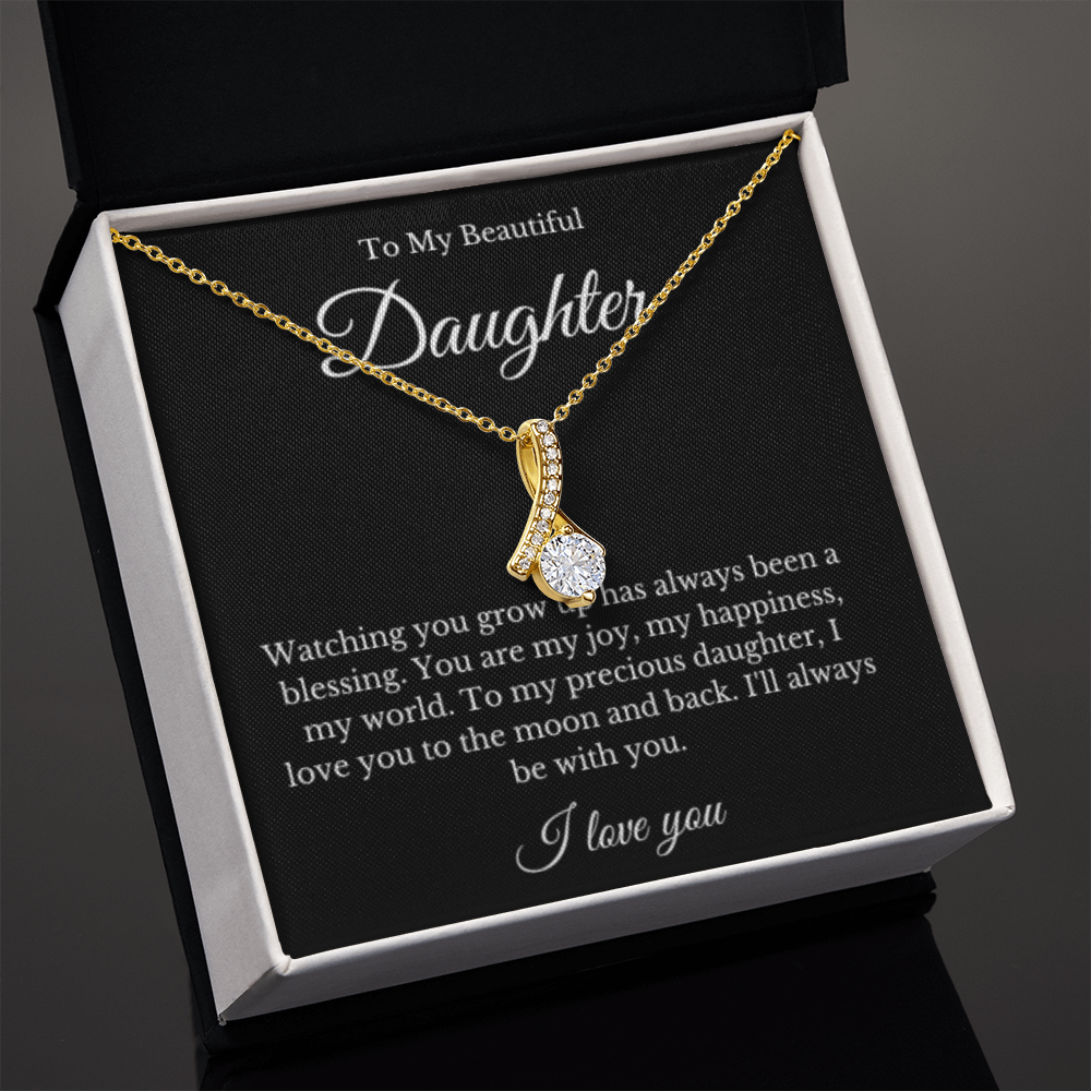 Ribbon, Mother Daughter Necklace, Mom Gift, Mother's Day Gift, Daughter Gift, Jewelry for Mom, Christmas Gift For Mom, Minimalist Summer Jewelry