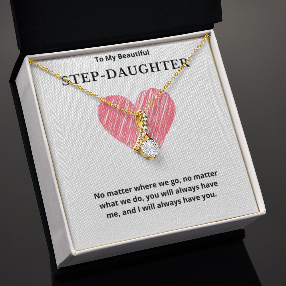 Step Daughter Gift for Step Daughter Bonus Daughter Gift Necklace Blended Family Stepdaughter Gift daughter of Bride Groom wedding gift