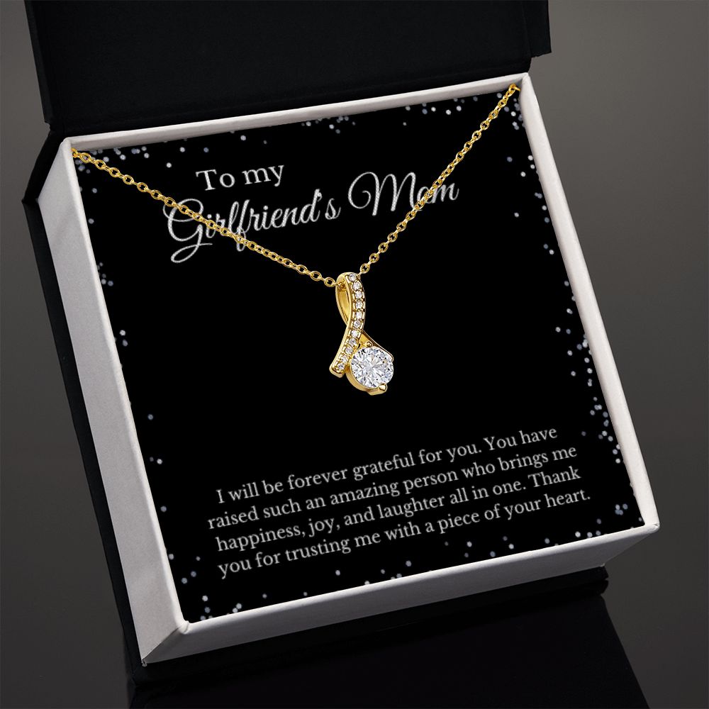 Necklace to my Girlfriend's Mom, Gift for Future Mother in Law to Be | Message Card Jewelry for Christmas Birthday Mother's Day