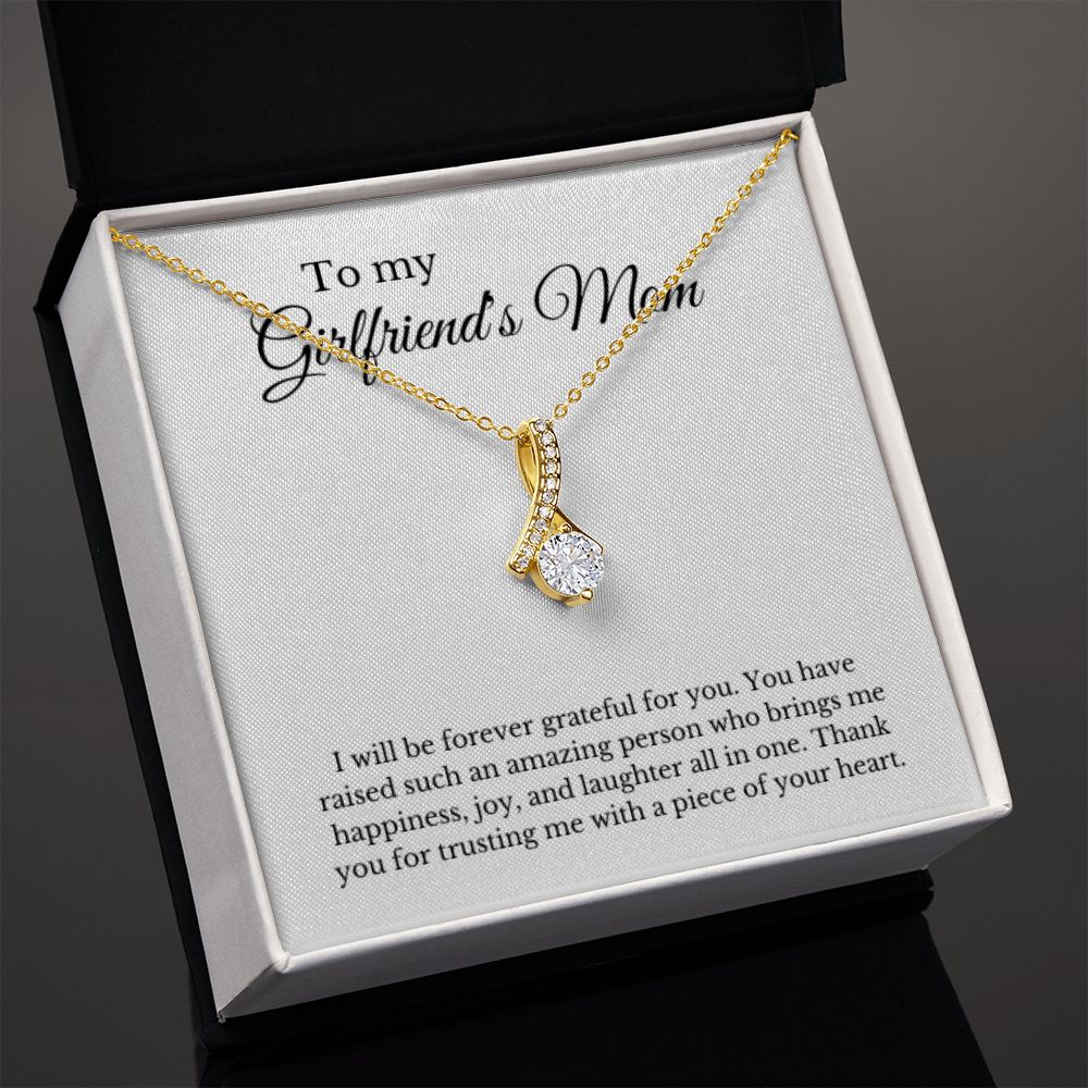Necklace to my Girlfriend's Mom, Gift for Future Mother in Law to Be | Message Card Jewelry for Christmas Birthday Mother's Day