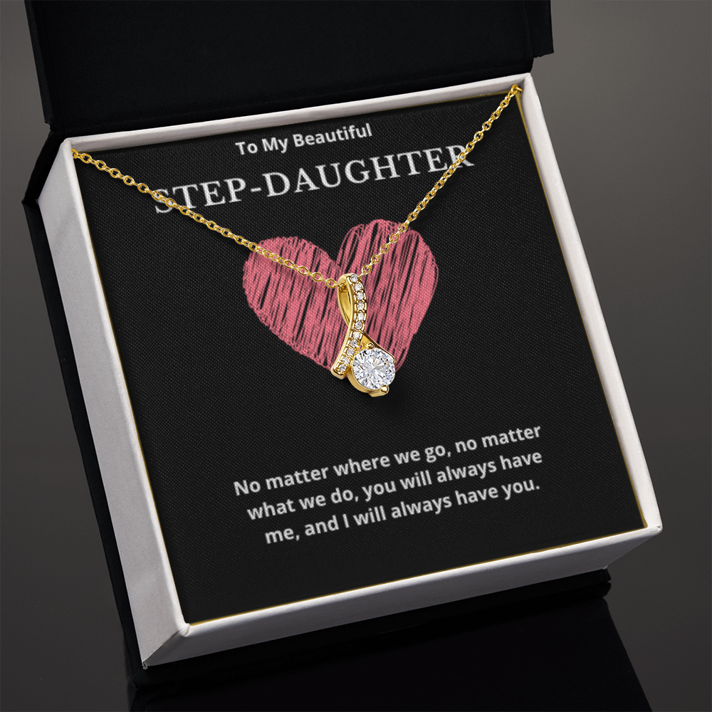 Step Daughter Gift for Step Daughter Bonus Daughter Gift Necklace Blended Family Stepdaughter Gift daughter of Bride Groom wedding gift