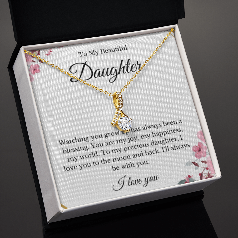 Ribbon, Mother Daughter Necklace, Mom Gift, Mother's Day Gift, Daughter Gift, Jewelry for Mom, Christmas Gift For Mom, Minimalist Summer Jewelry