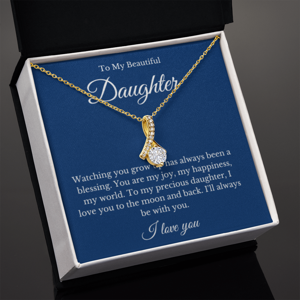 Ribbon, Mother Daughter Necklace, Mom Gift, Mother's Day Gift, Daughter Gift, Jewelry for Mom, Christmas Gift For Mom, Minimalist Summer Jewelry