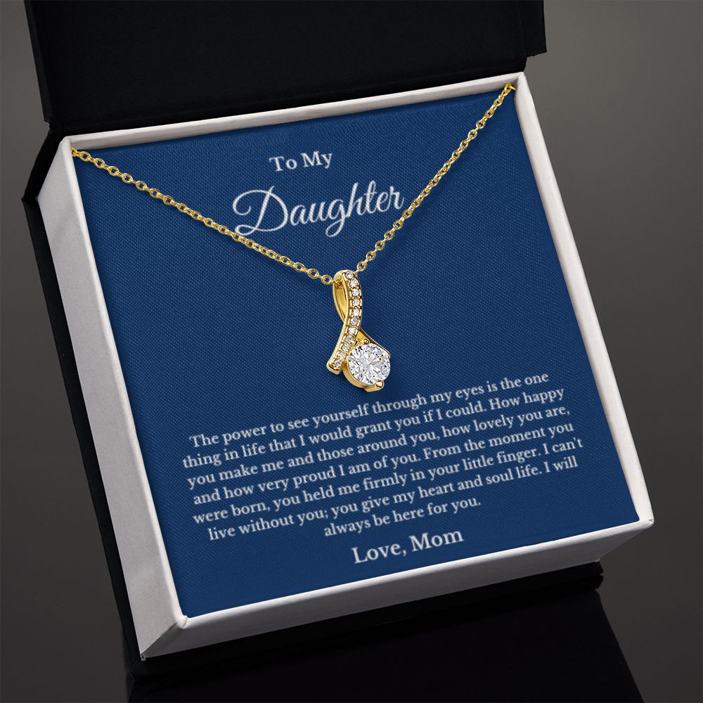 To My Daughter Necklace, Mom Daughter Necklace, Mother to Daughter Birthday Gift, Gifts to Daughter from Mom, Message Card Necklace, Minimalist Jewelry