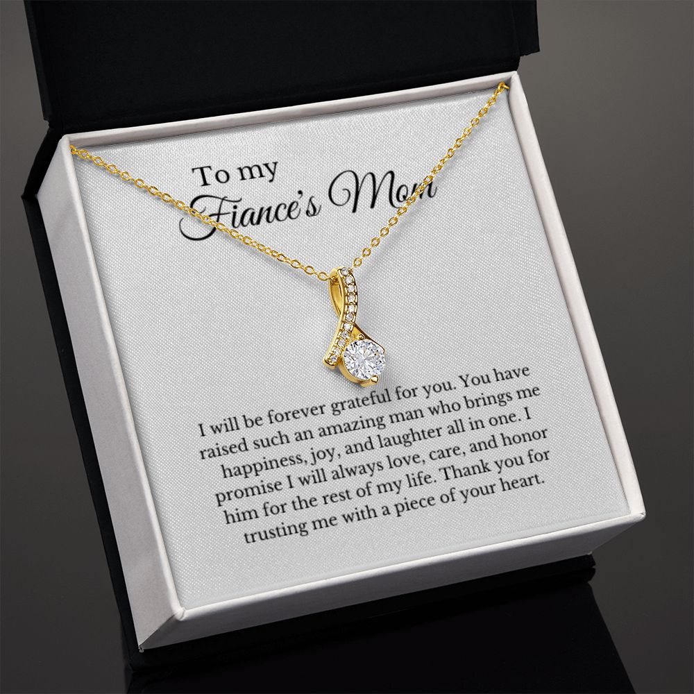 Necklace to my Fiance's Mom from Her Gift for Future Mother in Law to Be | Message Card Jewelry for Christmas Birthday Mother's Day