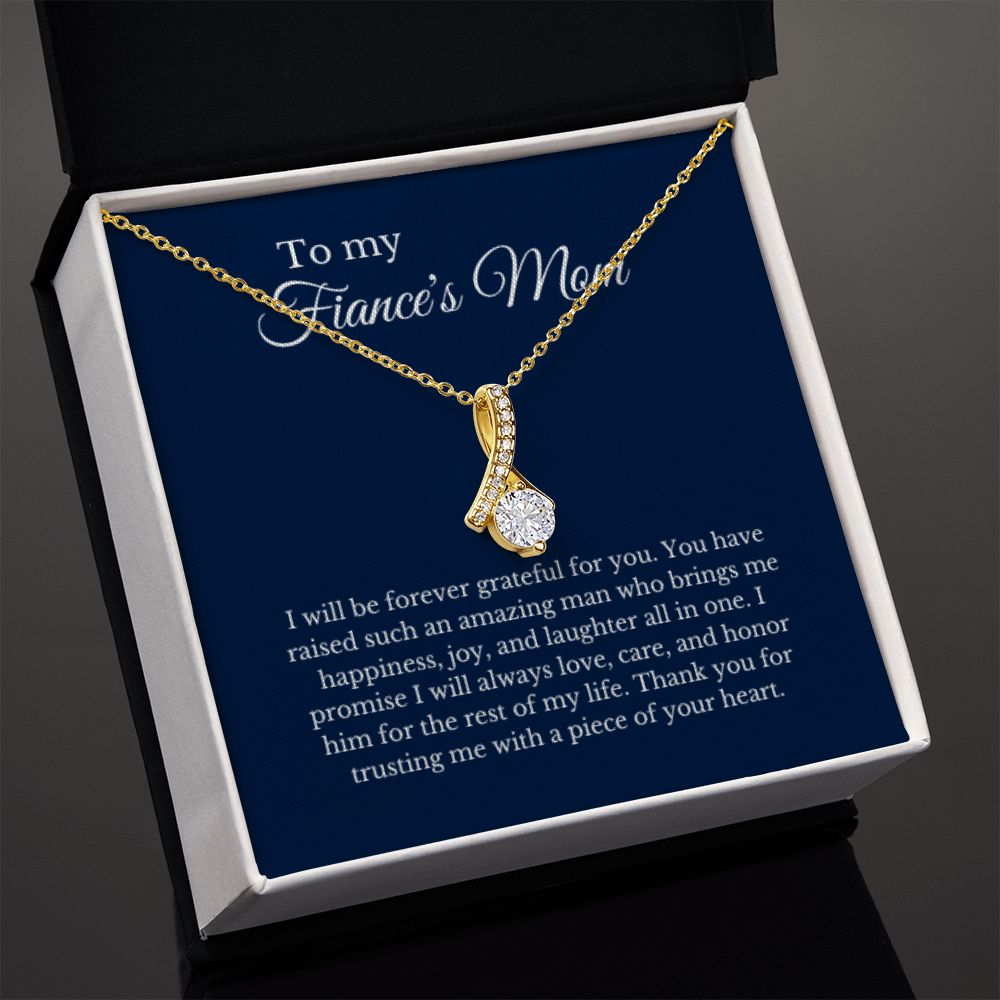 Necklace to my Fiance's Mom from Her Gift for Future Mother in Law to Be | Message Card Jewelry for Christmas Birthday Mother's Day