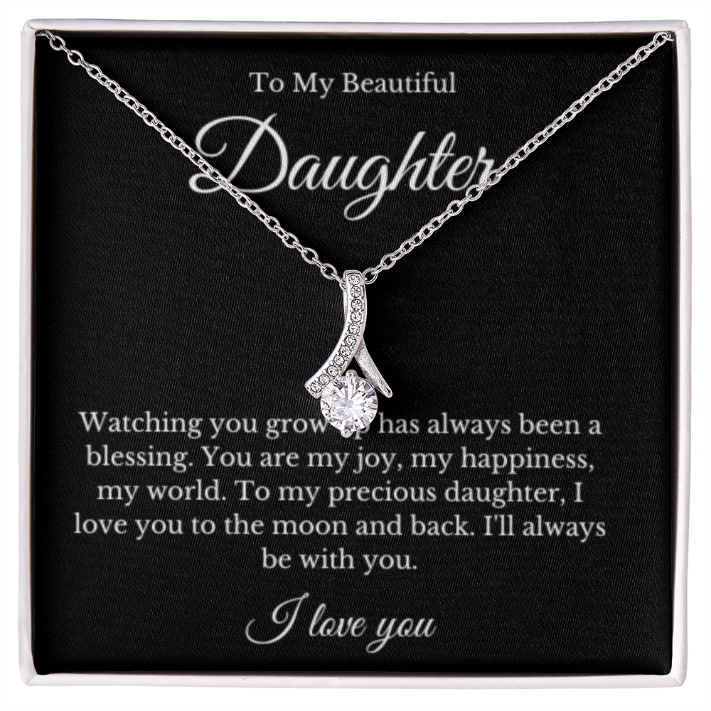 Ribbon, Mother Daughter Necklace, Mom Gift, Mother's Day Gift, Daughter Gift, Jewelry for Mom, Christmas Gift For Mom, Minimalist Summer Jewelry