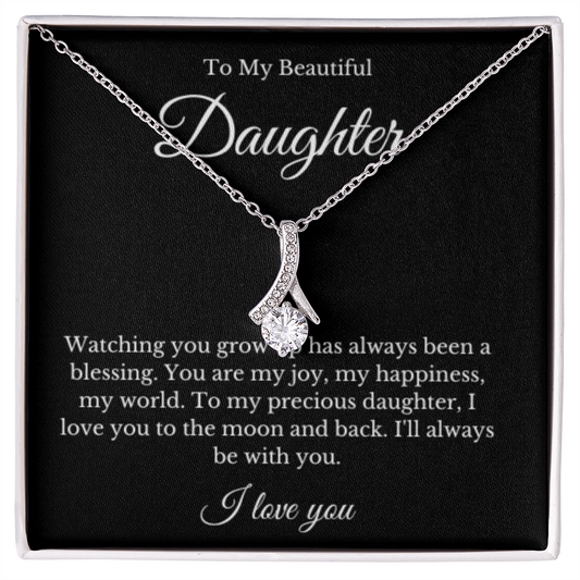 Ribbon, Mother Daughter Necklace, Mom Gift, Mother's Day Gift, Daughter Gift, Jewelry for Mom, Christmas Gift For Mom, Minimalist Summer Jewelry