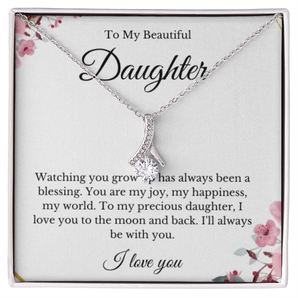 Ribbon, Mother Daughter Necklace, Mom Gift, Mother's Day Gift, Daughter Gift, Jewelry for Mom, Christmas Gift For Mom, Minimalist Summer Jewelry