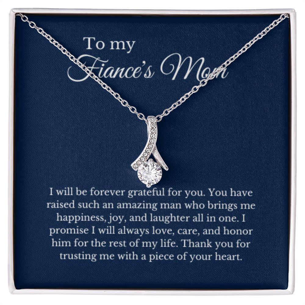 Necklace to my Fiance's Mom from Her Gift for Future Mother in Law to Be | Message Card Jewelry for Christmas Birthday Mother's Day
