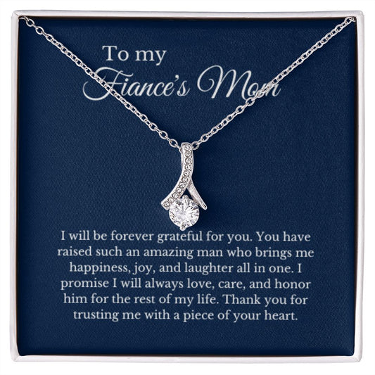 Necklace to my Fiance's Mom from Her Gift for Future Mother in Law to Be | Message Card Jewelry for Christmas Birthday Mother's Day