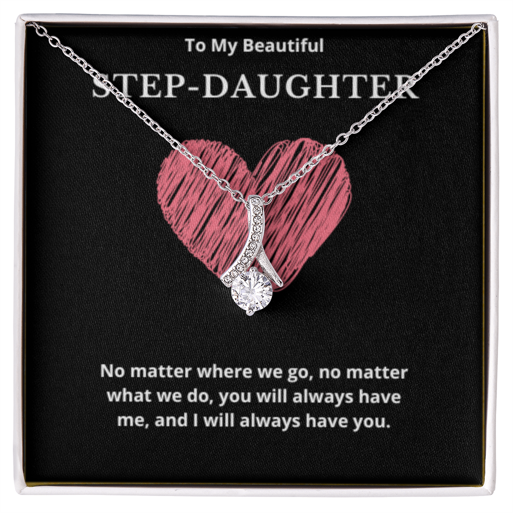 Step Daughter Gift for Step Daughter Bonus Daughter Gift Necklace Blended Family Stepdaughter Gift daughter of Bride Groom wedding gift