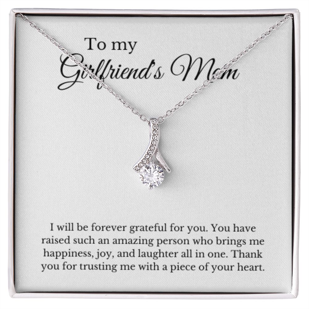 Necklace to my Girlfriend's Mom, Gift for Future Mother in Law to Be | Message Card Jewelry for Christmas Birthday Mother's Day