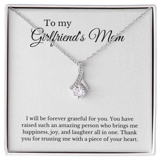 Necklace to my Girlfriend's Mom, Gift for Future Mother in Law to Be | Message Card Jewelry for Christmas Birthday Mother's Day
