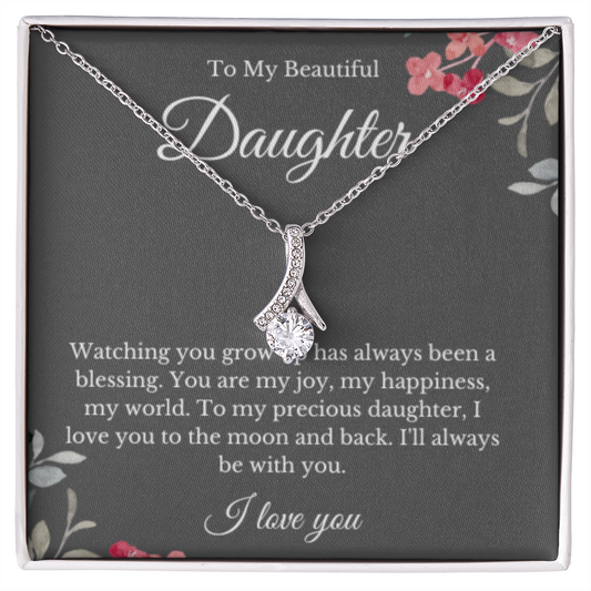 Ribbon, Mother Daughter Necklace, Mom Gift, Mother's Day Gift, Daughter Gift, Jewelry for Mom, Christmas Gift For Mom, Minimalist Summer Jewelry