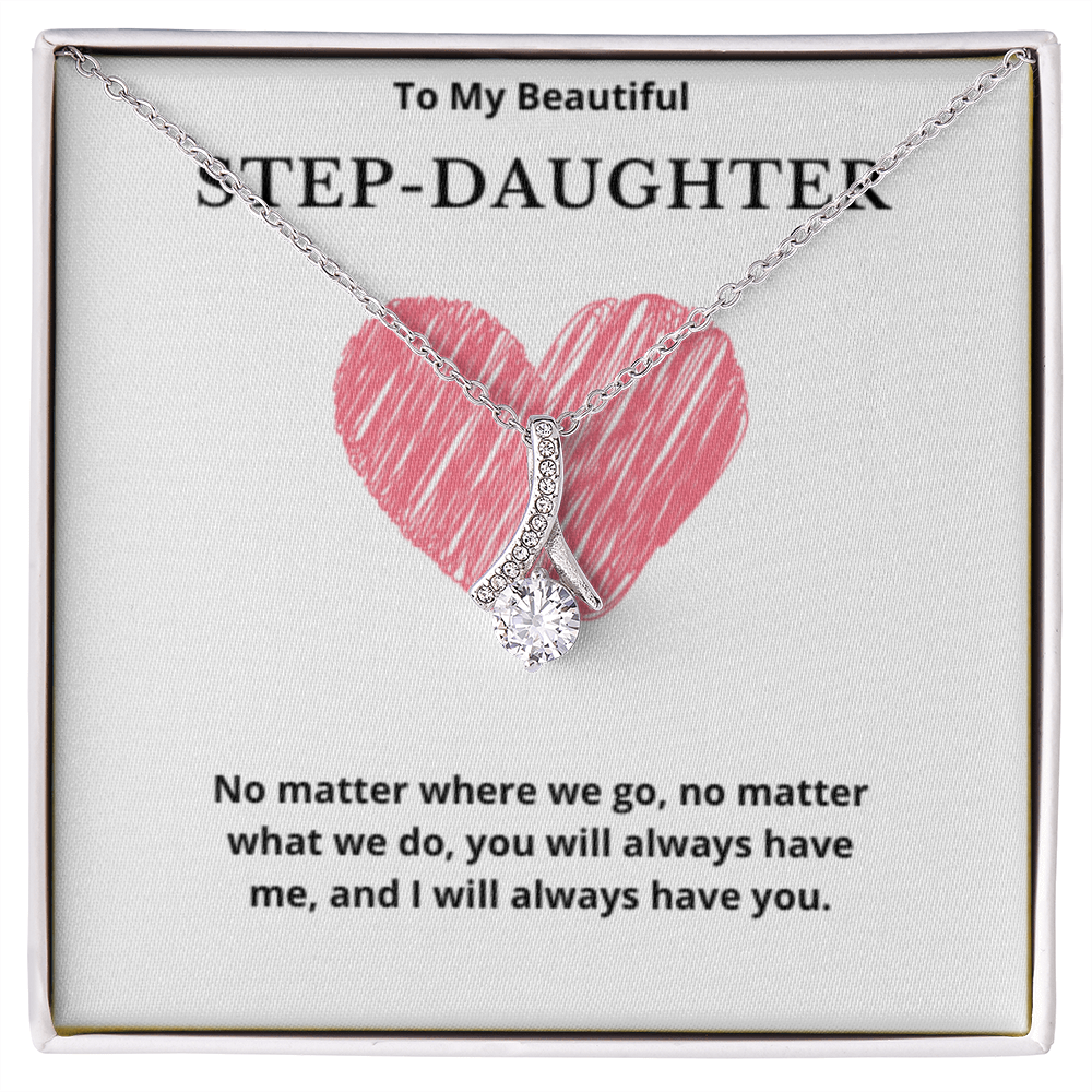Step Daughter Gift for Step Daughter Bonus Daughter Gift Necklace Blended Family Stepdaughter Gift daughter of Bride Groom wedding gift