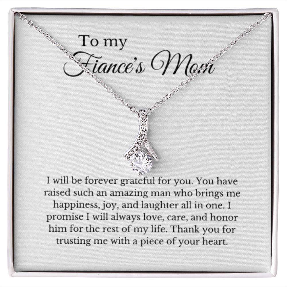 Necklace to my Fiance's Mom from Her Gift for Future Mother in Law to Be | Message Card Jewelry for Christmas Birthday Mother's Day
