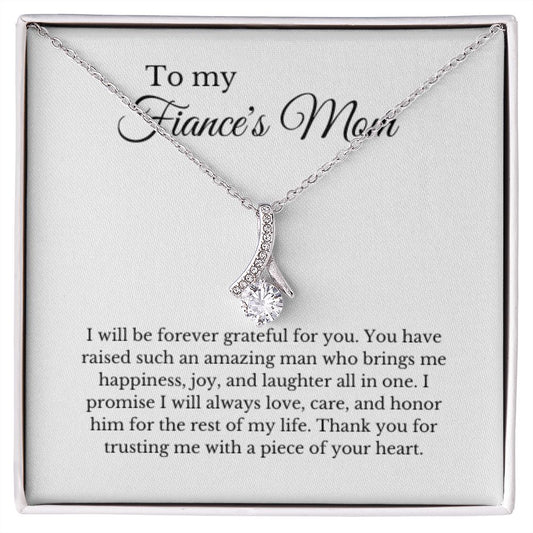 Necklace to my Fiance's Mom from Her Gift for Future Mother in Law to Be | Message Card Jewelry for Christmas Birthday Mother's Day