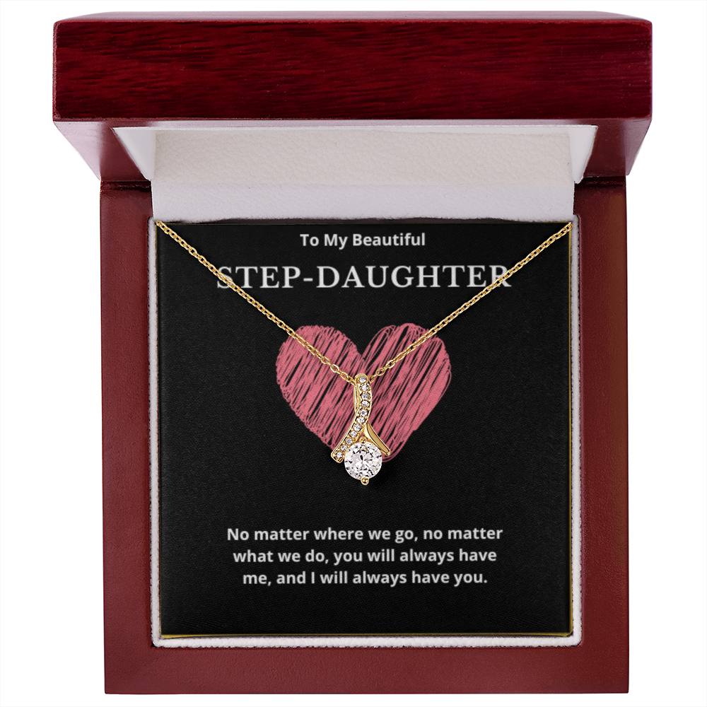 Step Daughter Gift for Step Daughter Bonus Daughter Gift Necklace Blended Family Stepdaughter Gift daughter of Bride Groom wedding gift