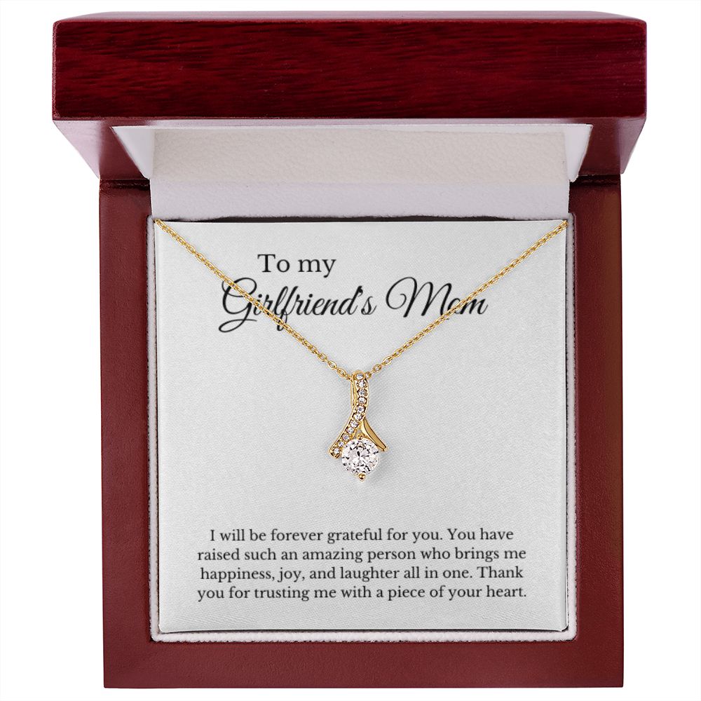 Necklace to my Girlfriend's Mom, Gift for Future Mother in Law to Be | Message Card Jewelry for Christmas Birthday Mother's Day