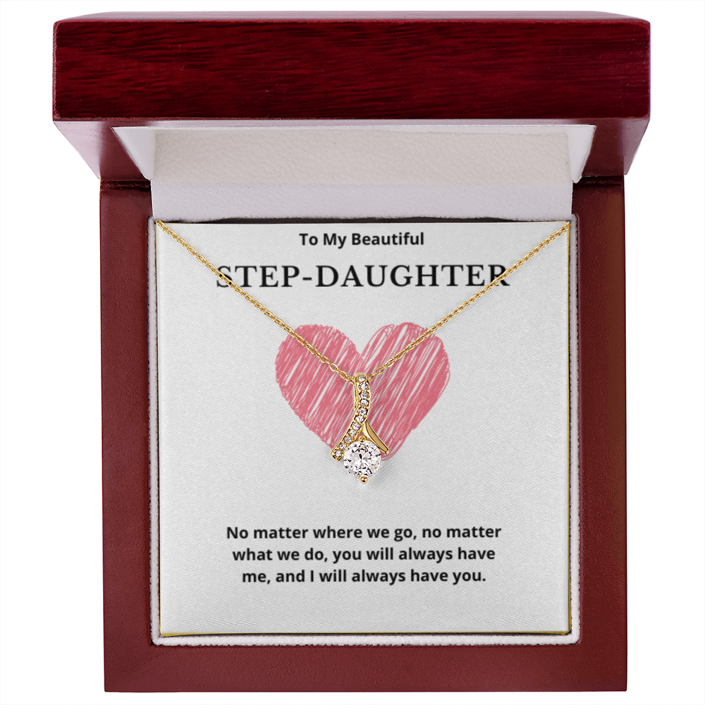 Step Daughter Gift for Step Daughter Bonus Daughter Gift Necklace Blended Family Stepdaughter Gift daughter of Bride Groom wedding gift