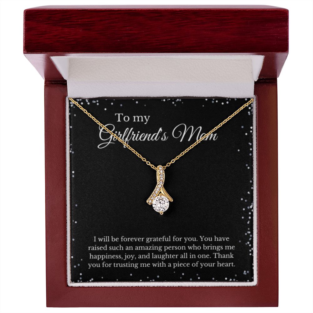 Necklace to my Girlfriend's Mom, Gift for Future Mother in Law to Be | Message Card Jewelry for Christmas Birthday Mother's Day