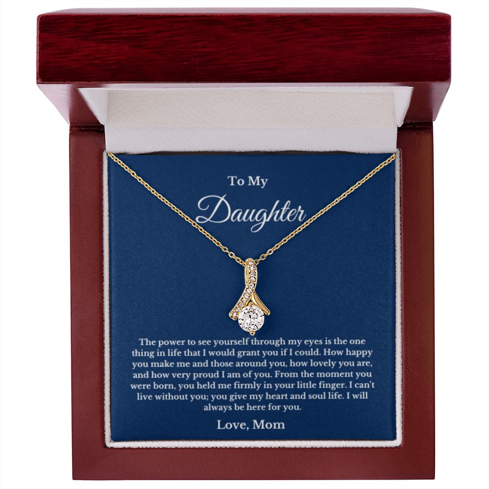 To My Daughter Necklace, Mom Daughter Necklace, Mother to Daughter Birthday Gift, Gifts to Daughter from Mom, Message Card Necklace, Minimalist Jewelry