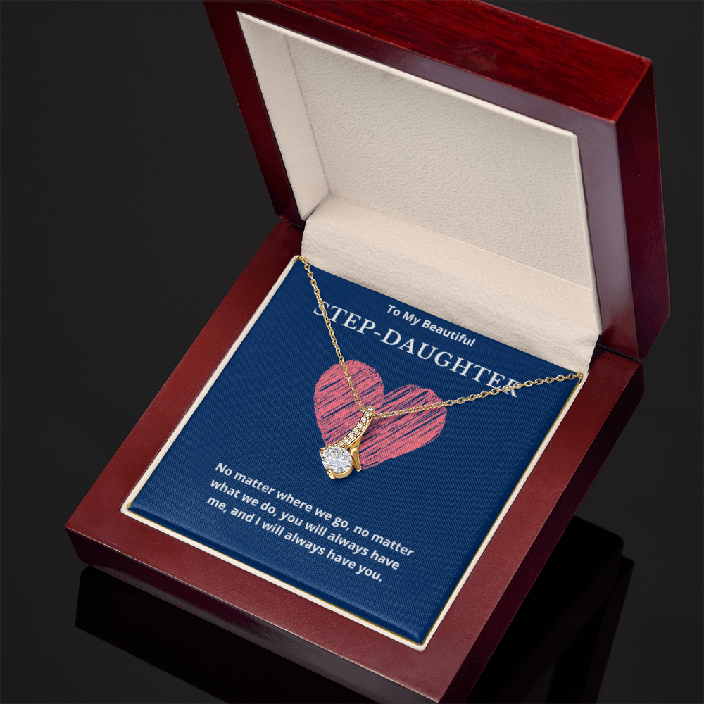 Step Daughter Gift for Step Daughter Bonus Daughter Gift Necklace Blended Family Stepdaughter Gift daughter of Bride Groom wedding gift