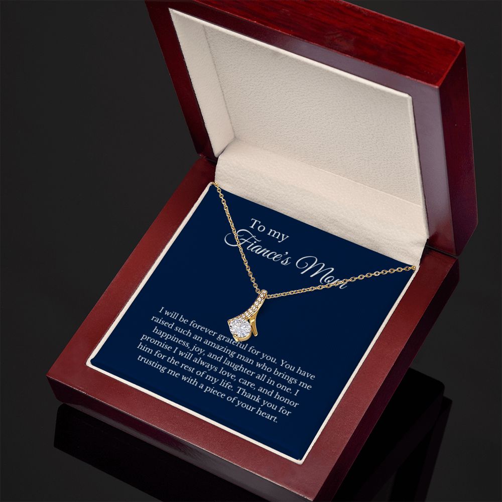 Necklace to my Fiance's Mom from Her Gift for Future Mother in Law to Be | Message Card Jewelry for Christmas Birthday Mother's Day