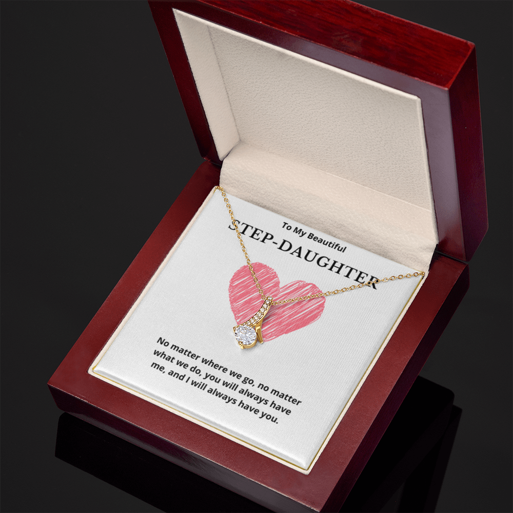 Step Daughter Gift for Step Daughter Bonus Daughter Gift Necklace Blended Family Stepdaughter Gift daughter of Bride Groom wedding gift