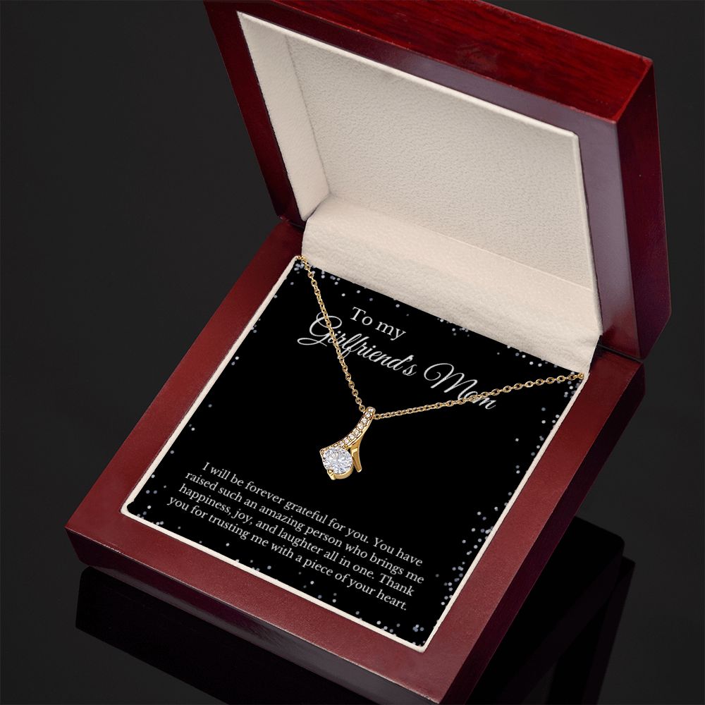 Necklace to my Girlfriend's Mom, Gift for Future Mother in Law to Be | Message Card Jewelry for Christmas Birthday Mother's Day