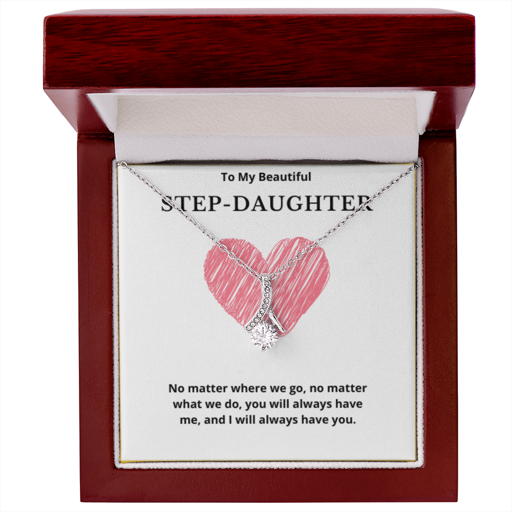 Step Daughter Gift for Step Daughter Bonus Daughter Gift Necklace Blended Family Stepdaughter Gift daughter of Bride Groom wedding gift