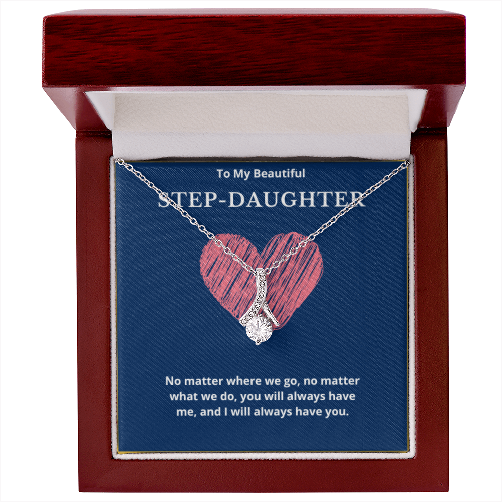 Step Daughter Gift for Step Daughter Bonus Daughter Gift Necklace Blended Family Stepdaughter Gift daughter of Bride Groom wedding gift