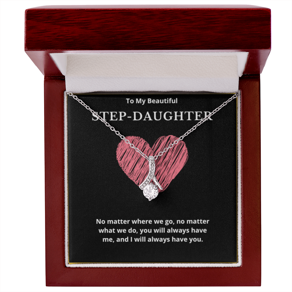 Step Daughter Gift for Step Daughter Bonus Daughter Gift Necklace Blended Family Stepdaughter Gift daughter of Bride Groom wedding gift
