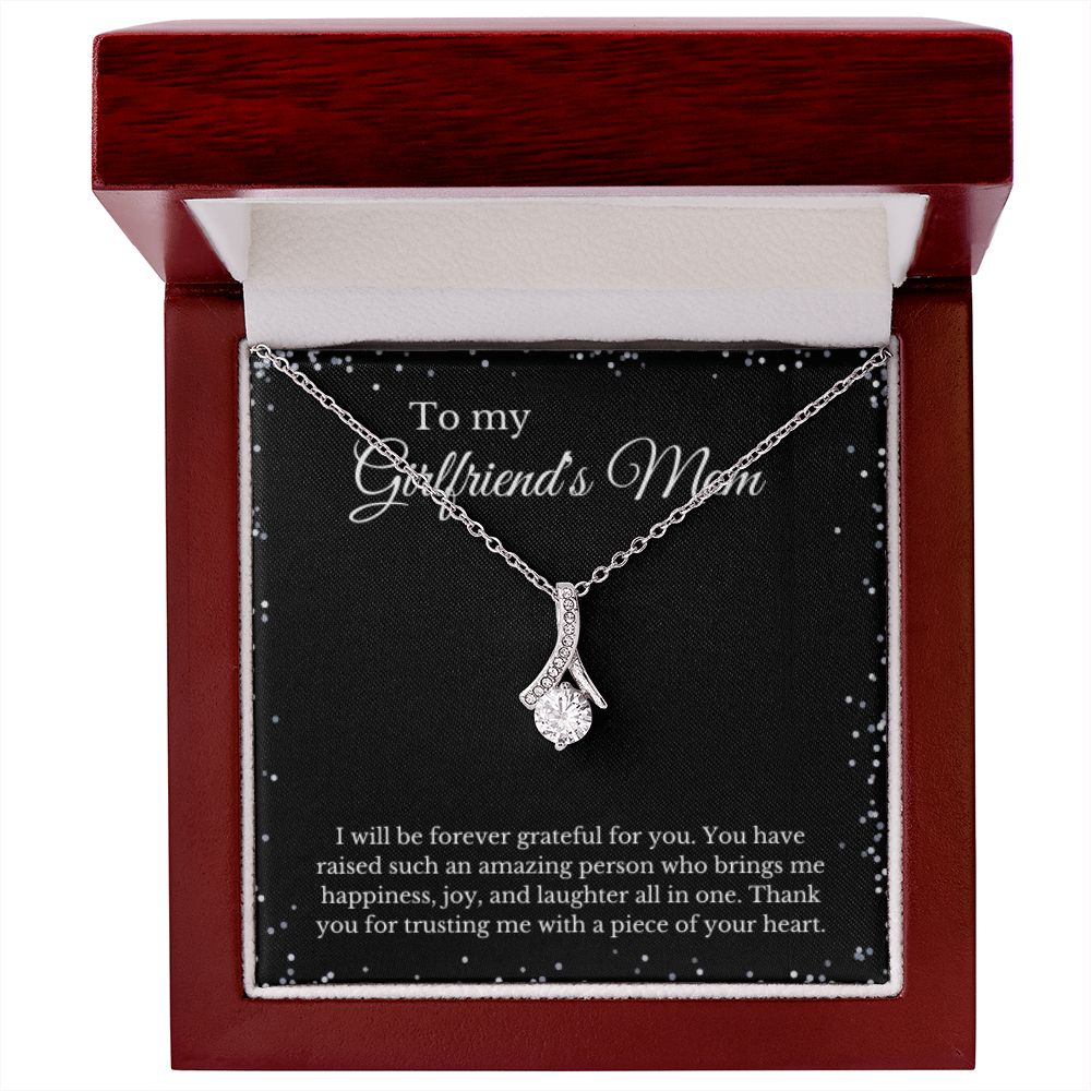 Necklace to my Girlfriend's Mom, Gift for Future Mother in Law to Be | Message Card Jewelry for Christmas Birthday Mother's Day