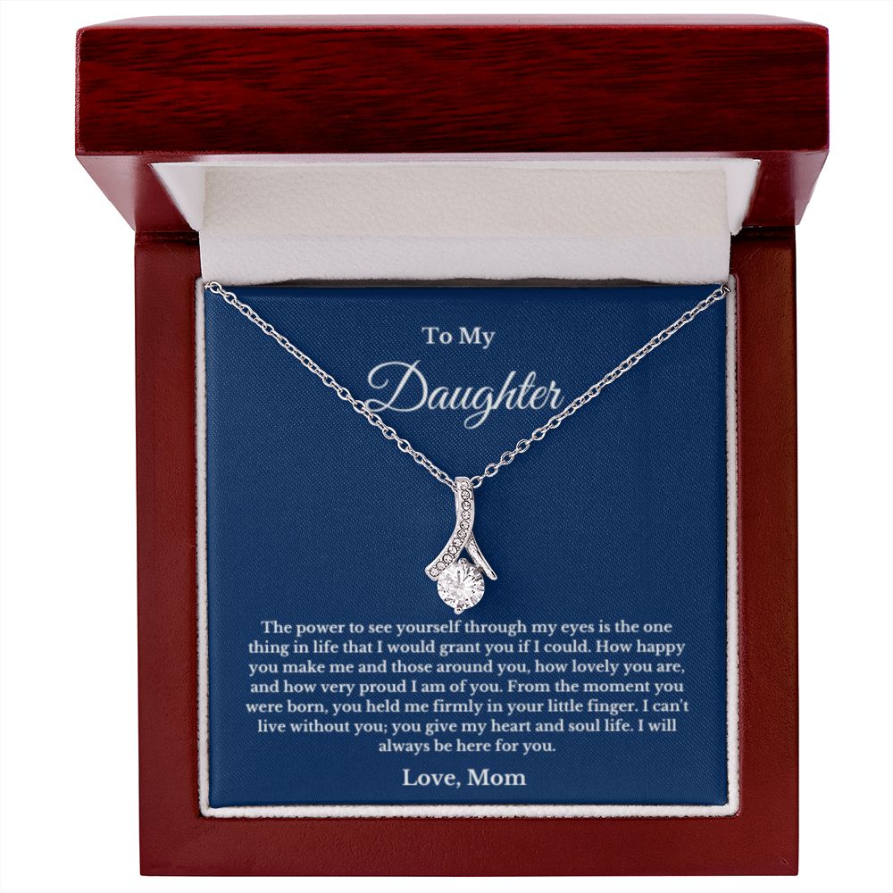 To My Daughter Necklace, Mom Daughter Necklace, Mother to Daughter Birthday Gift, Gifts to Daughter from Mom, Message Card Necklace, Minimalist Jewelry