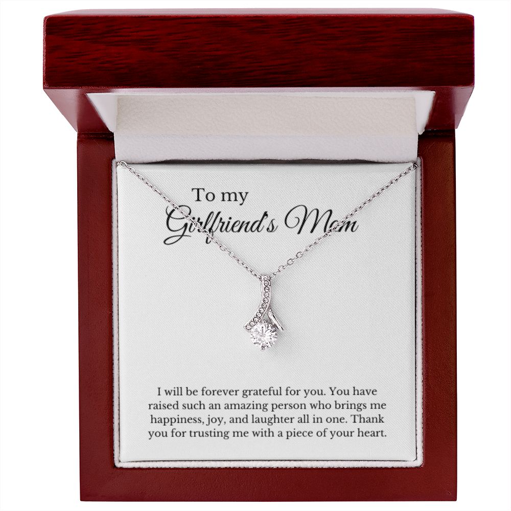 Necklace to my Girlfriend's Mom, Gift for Future Mother in Law to Be | Message Card Jewelry for Christmas Birthday Mother's Day