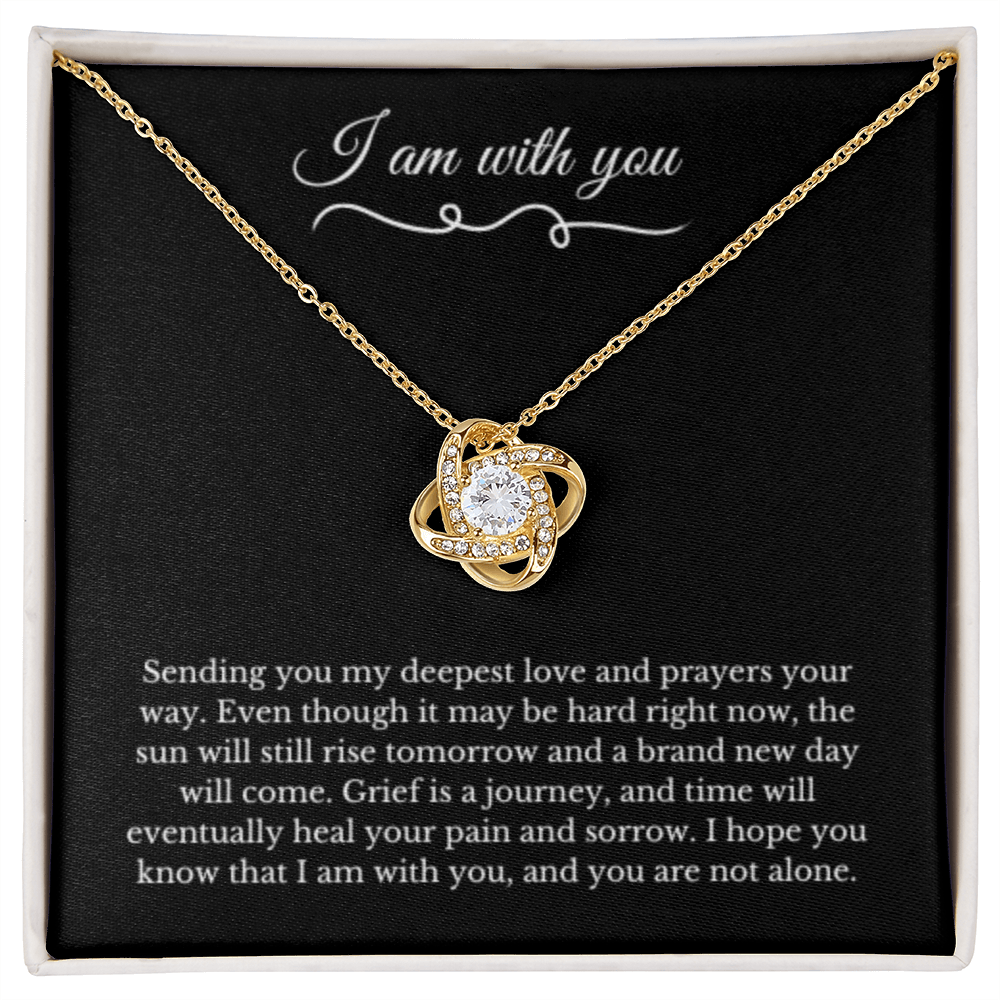 Love Knot,Dealing with Loss Gift, I am with you, Grief, Thinking of you, Bereavement Jewelry, Sympathy, Loss of Loved One Necklace, Sympathy Necklace