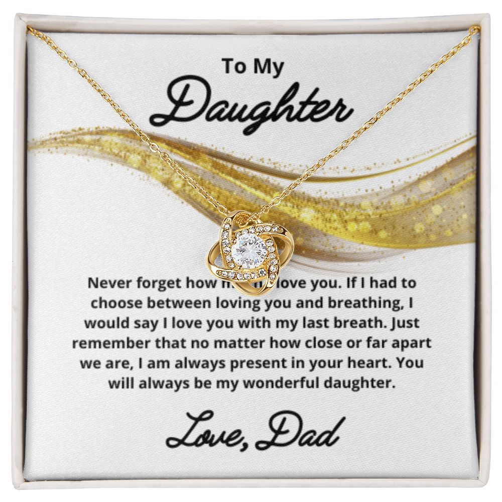 To My Daughter Necklace, Father Daughter Necklace, Father to Daughter Birthday Gift, Gifts to Daughter from Dad